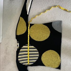 Boutique Black and Lime Women's Sweater XS